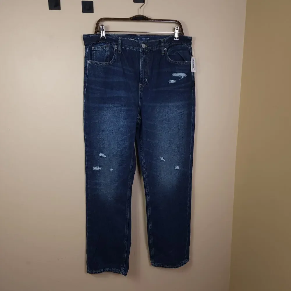 Old Navy Original Loose Non-Stretch Ripped Jeans for Boys Size 18